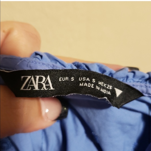 Zara Floral Embroidery Ruffle Dress Size Small - Picture 8 of 13